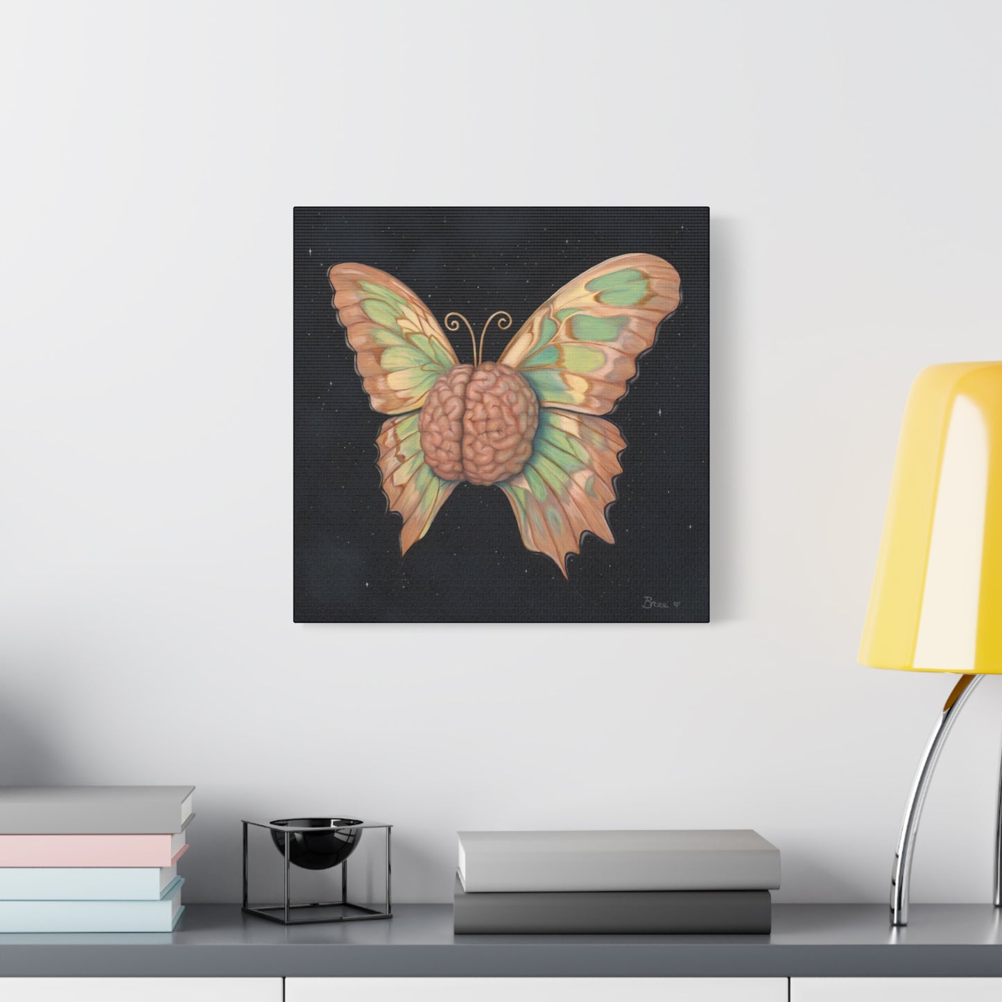 Butterfly Brain Matte Canvas Print