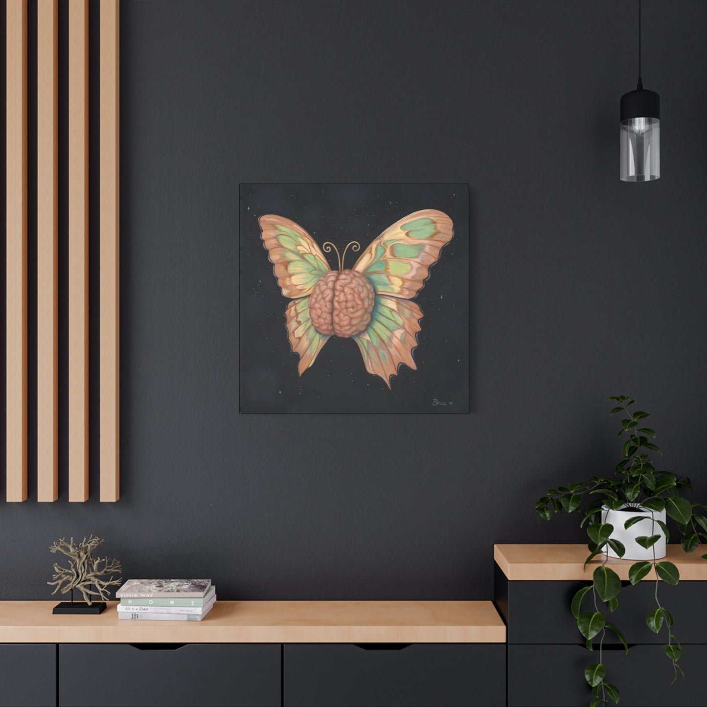 Butterfly Brain Matte Canvas Print