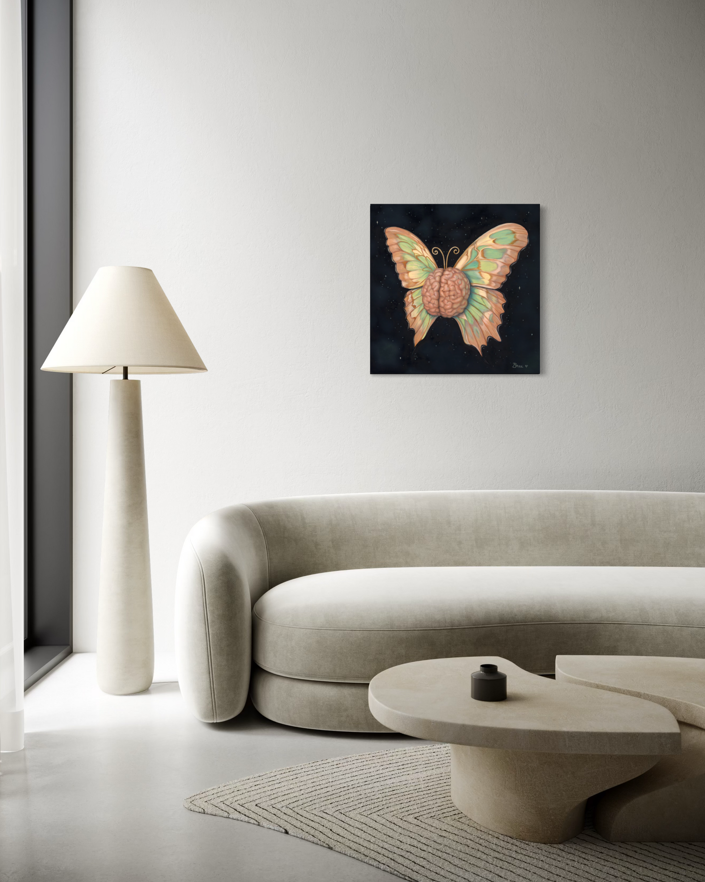 Butterfly Brain Matte Canvas Print