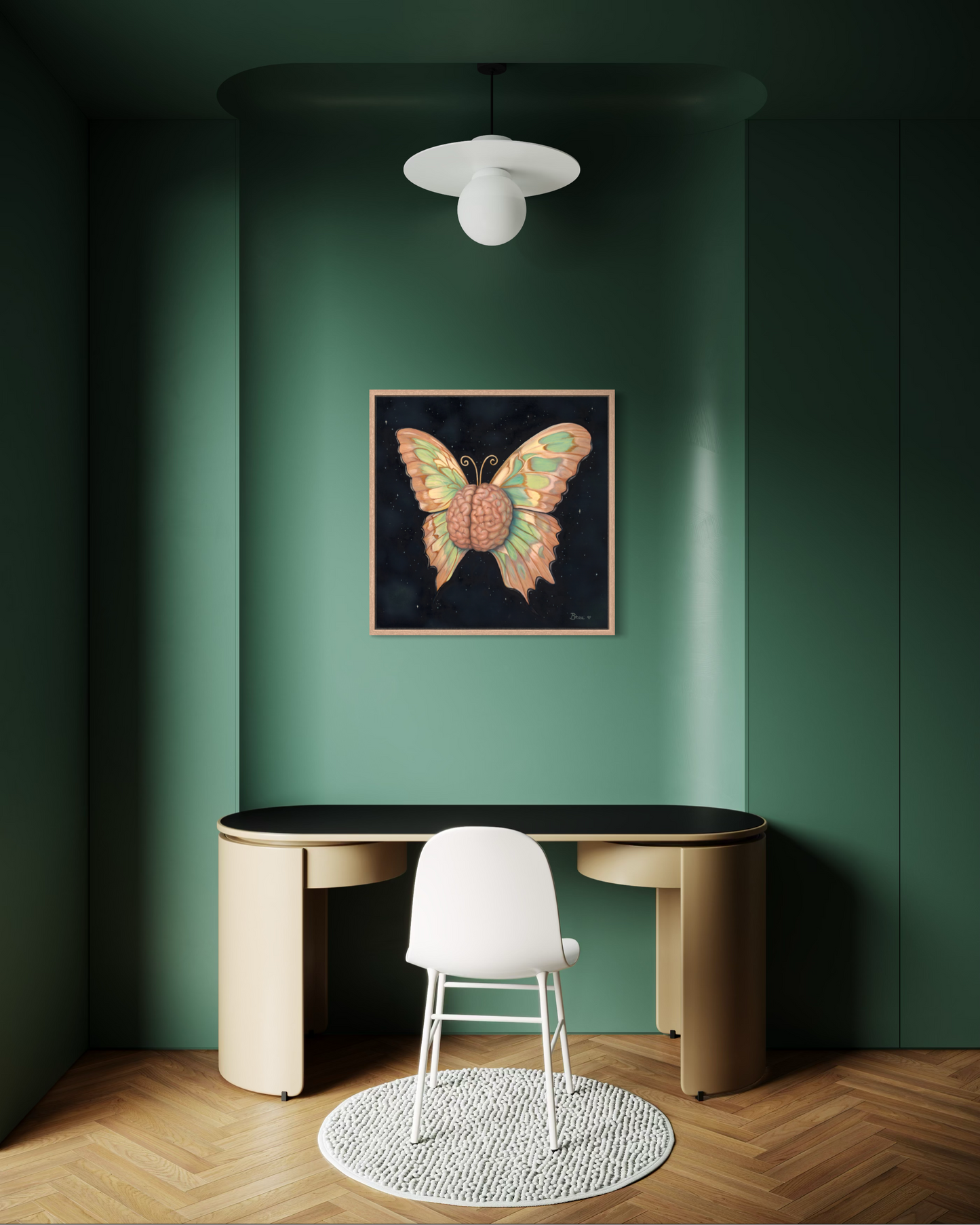 Butterfly Brain Matte Canvas Print