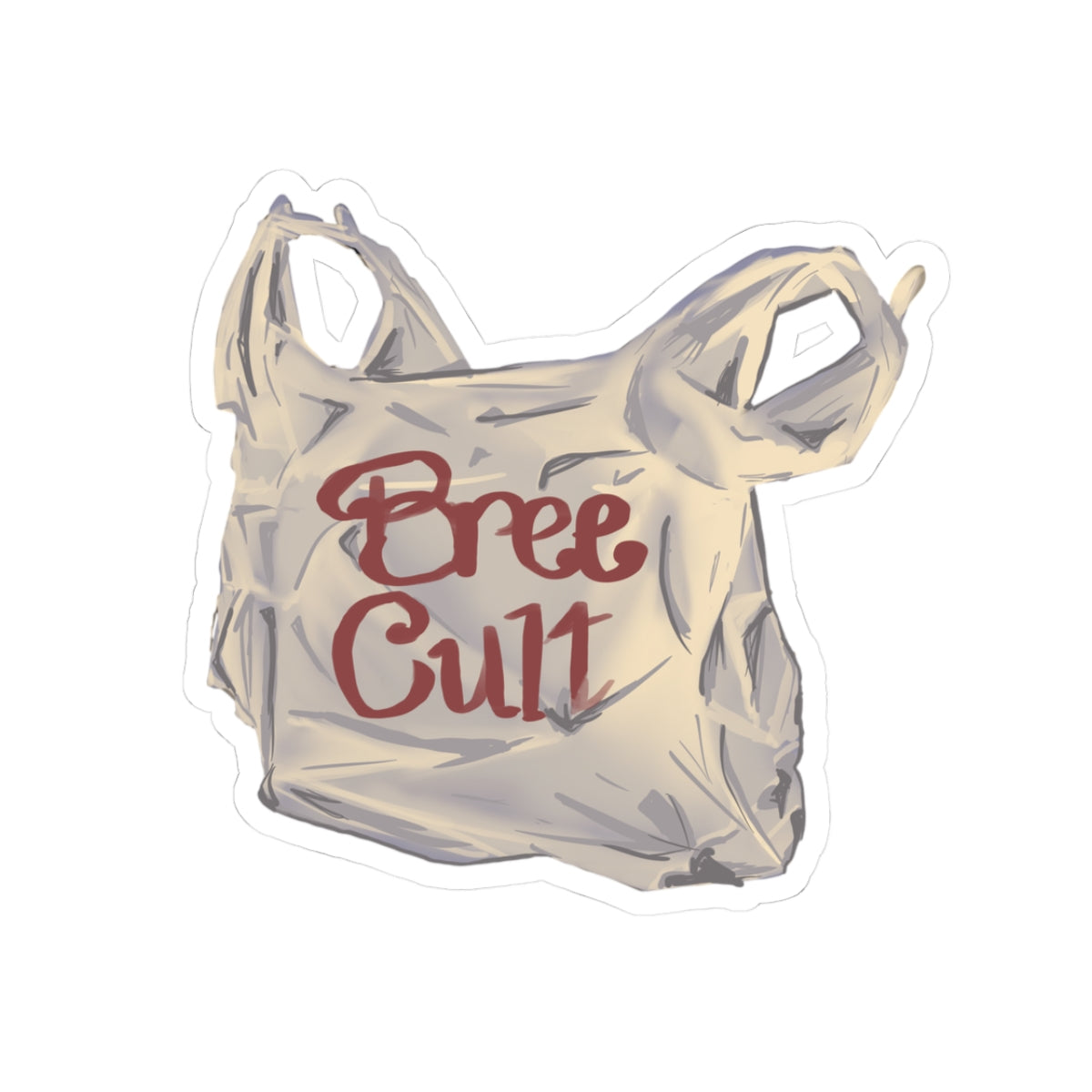 Bree Cult Grocery Bag sticker | Kiss-Cut Sticker, Laptop Decal