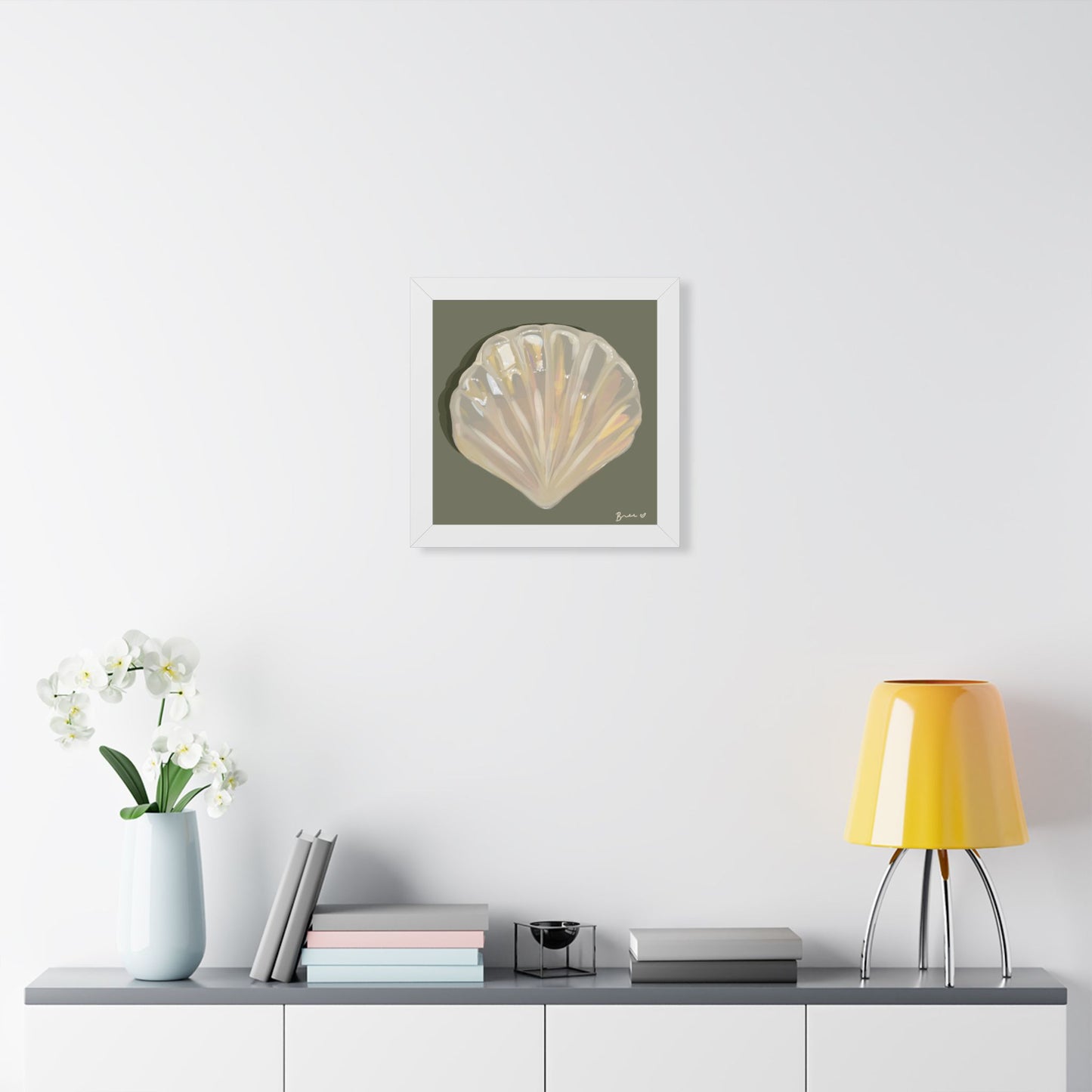 Pearlescent Seashell Framed Print