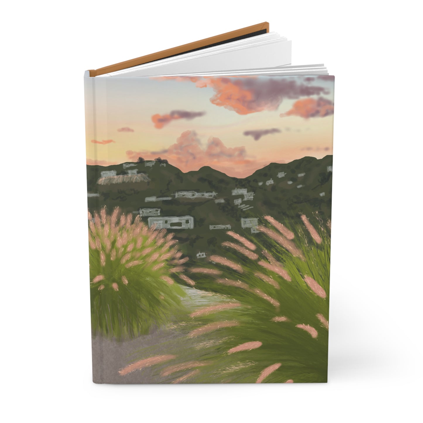 Sunset Hillside Hardcover Journal