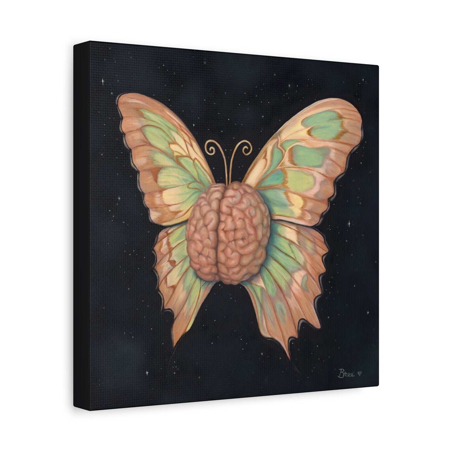 Butterfly Brain Matte Canvas Print