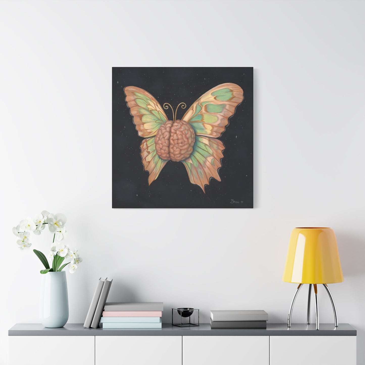Butterfly Brain Matte Canvas Print
