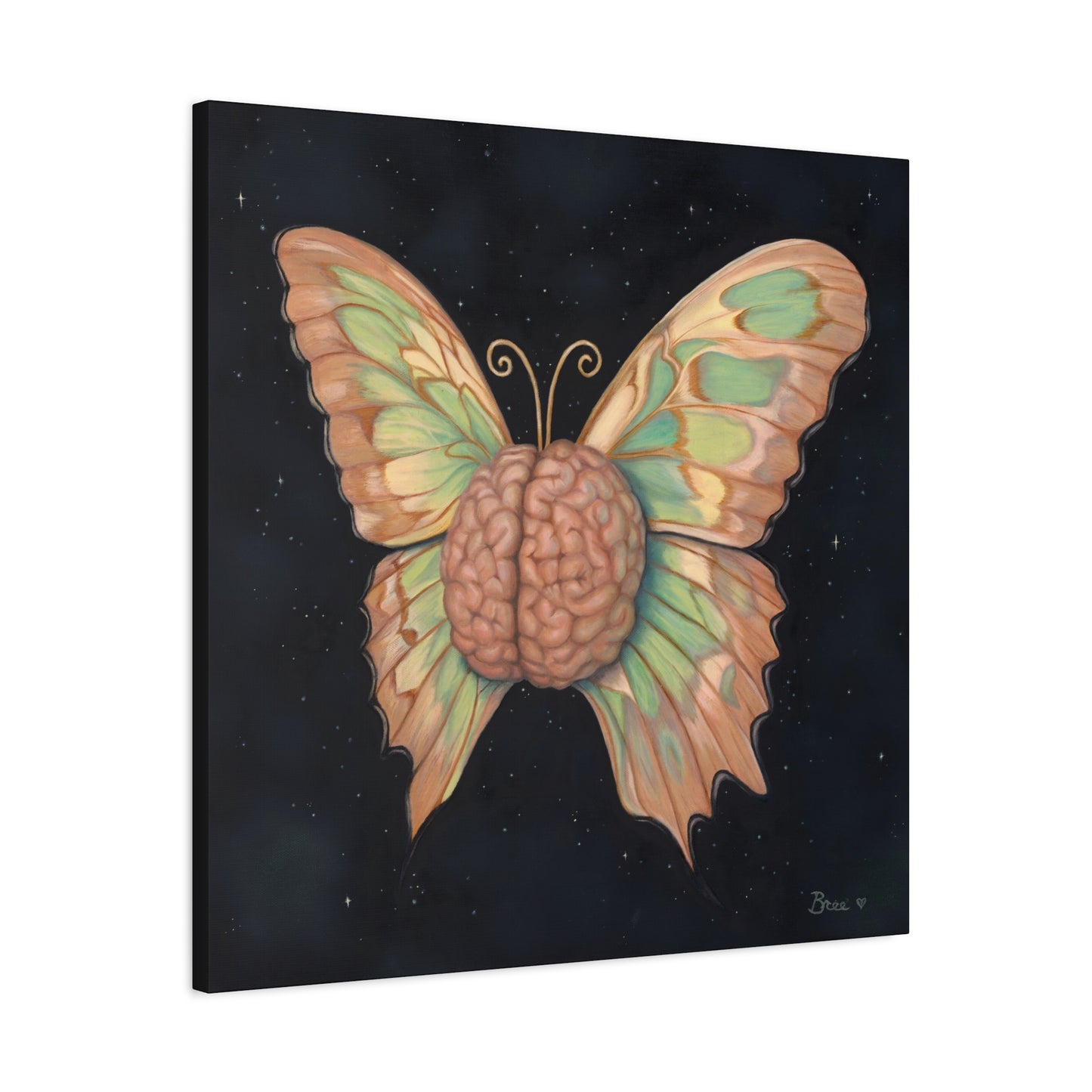Butterfly Brain Matte Canvas Print