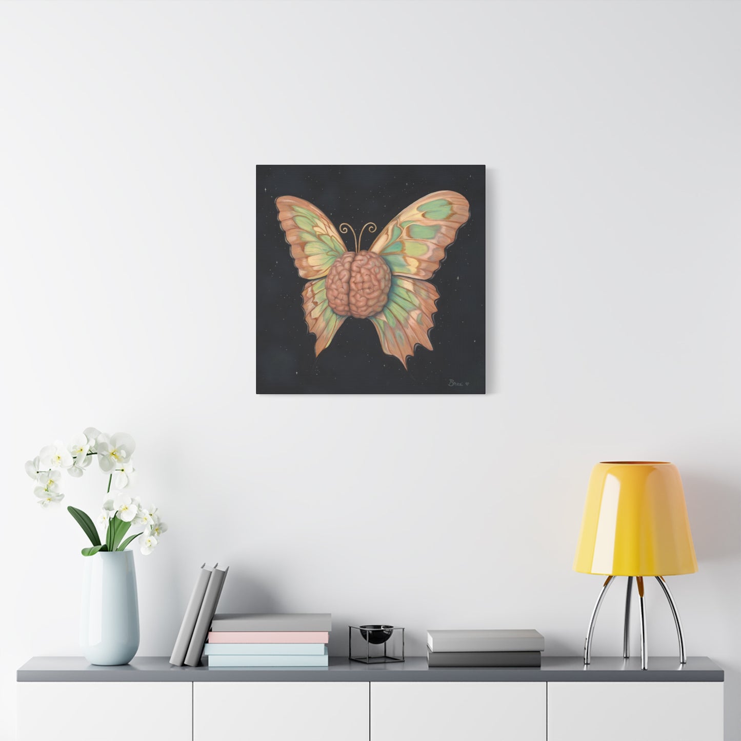 Butterfly Brain Matte Canvas Print