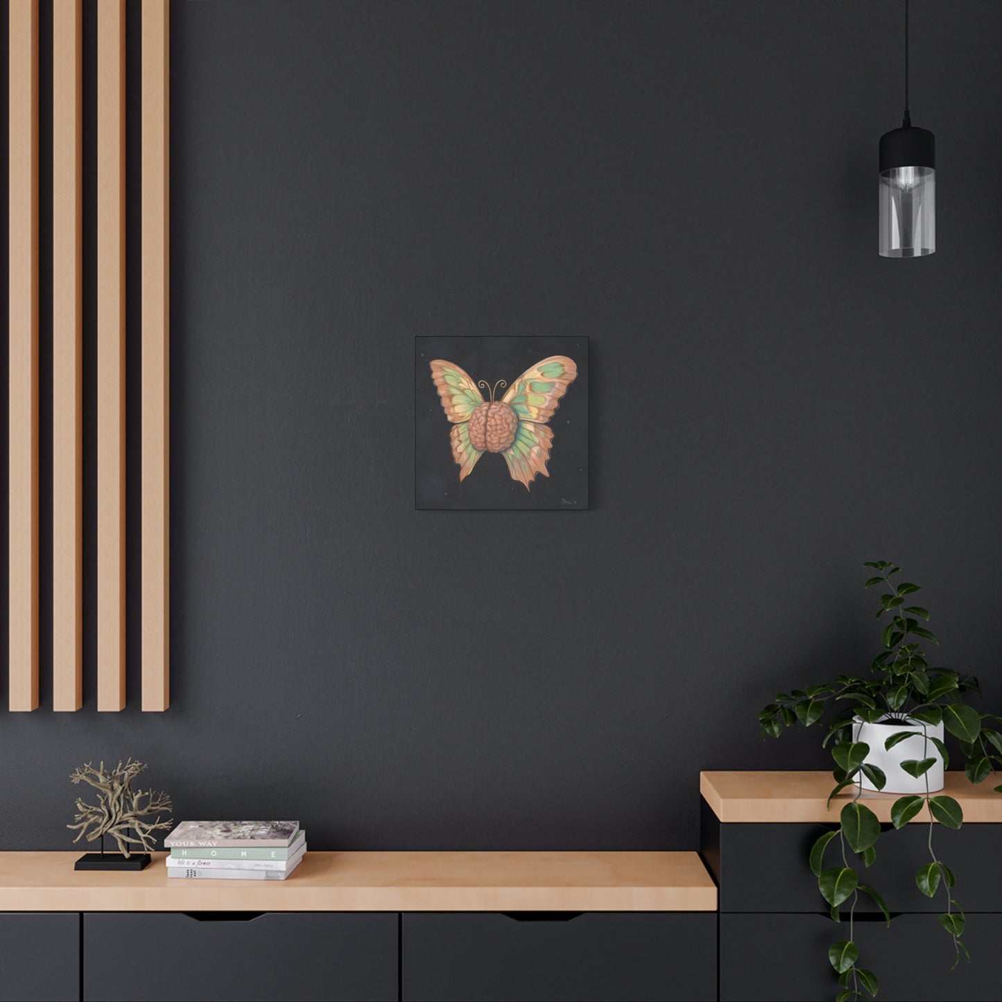 Butterfly Brain Matte Canvas Print