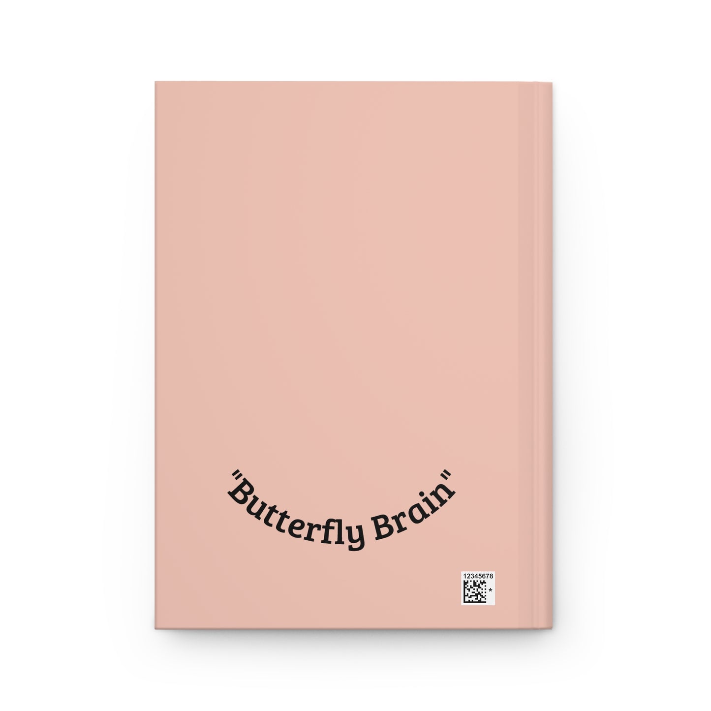 Blush Butterfly Brain Hardcover Notebook