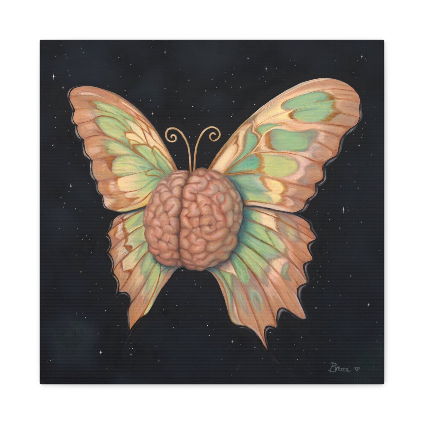 Butterfly Brain Matte Canvas Print