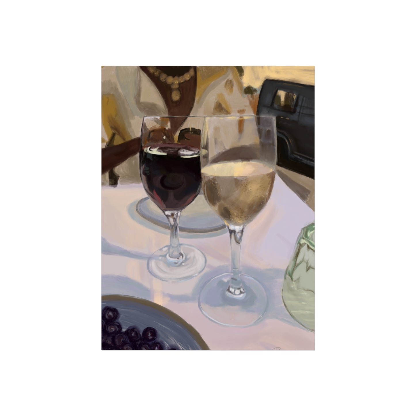 Dinner Date in Cannes, France Print