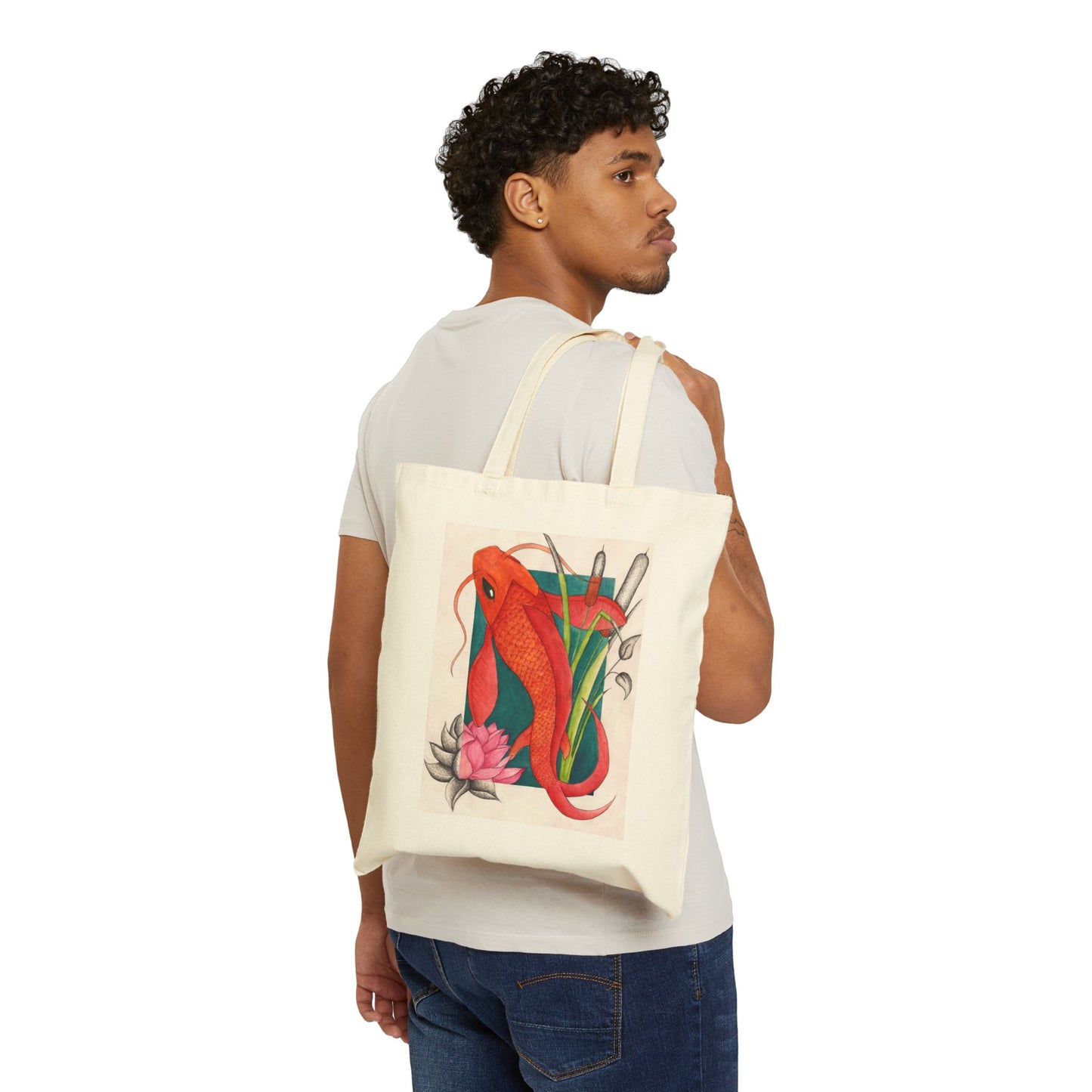 Koi Watercolor Tote Bag