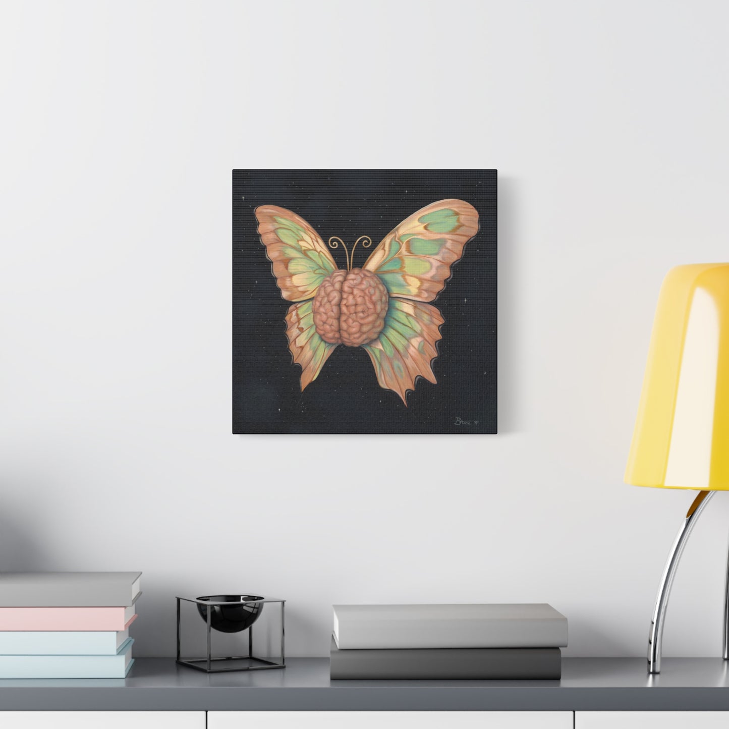 Butterfly Brain Matte Canvas Print