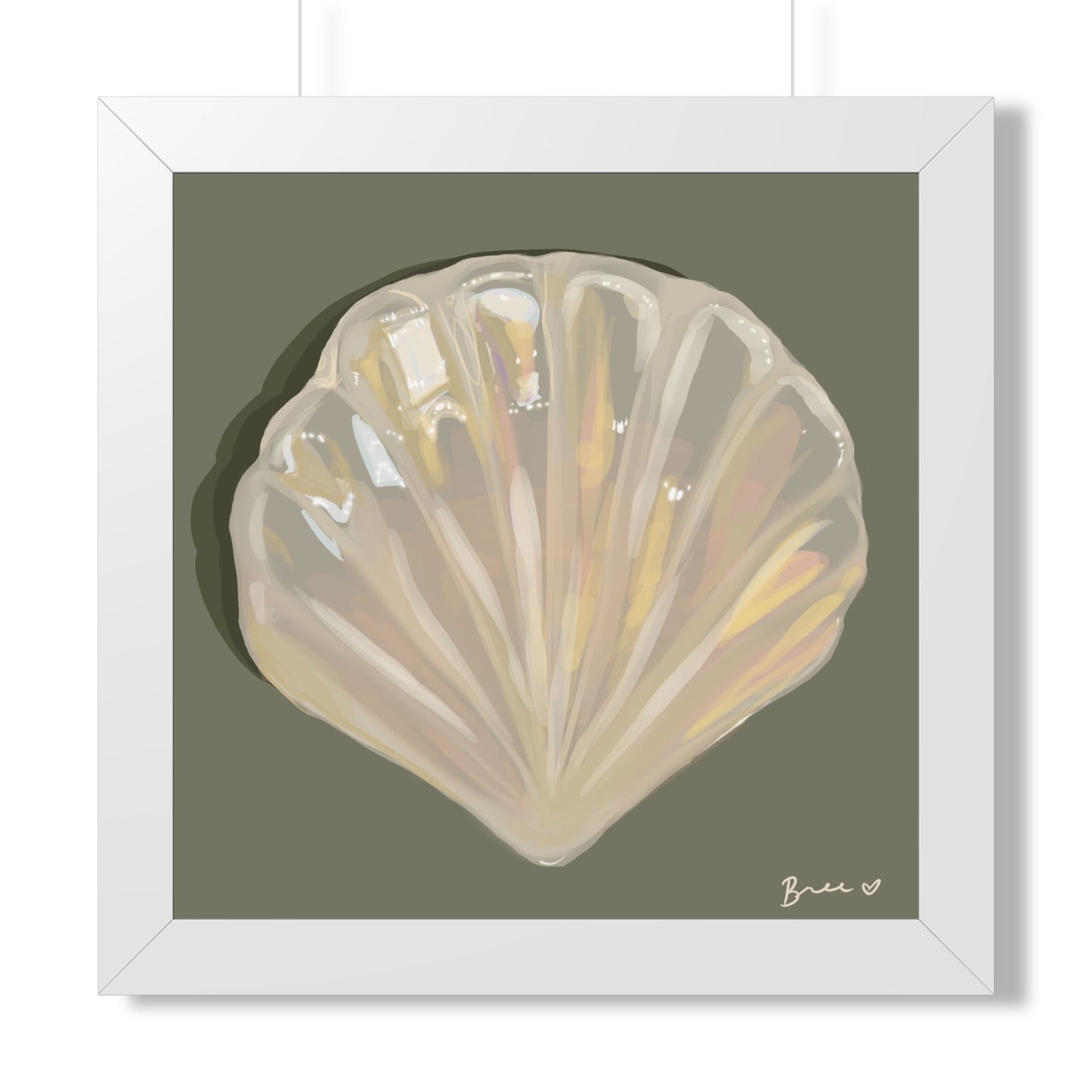 Pearlescent Seashell Framed Print