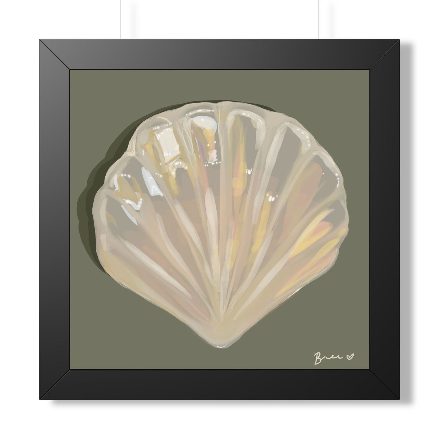 Pearlescent Seashell Framed Print