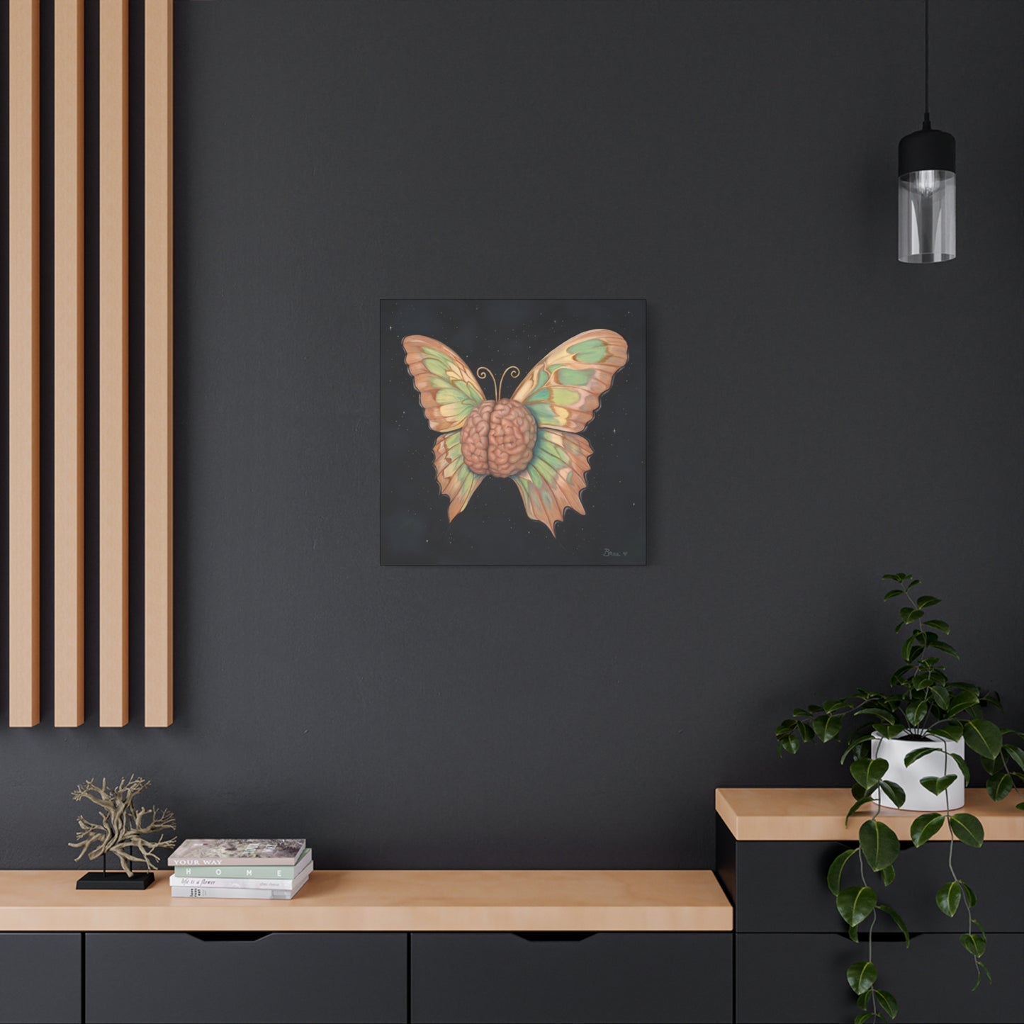 Butterfly Brain Matte Canvas Print