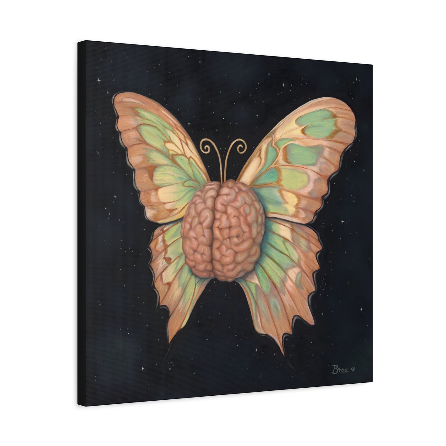 Butterfly Brain Matte Canvas Print
