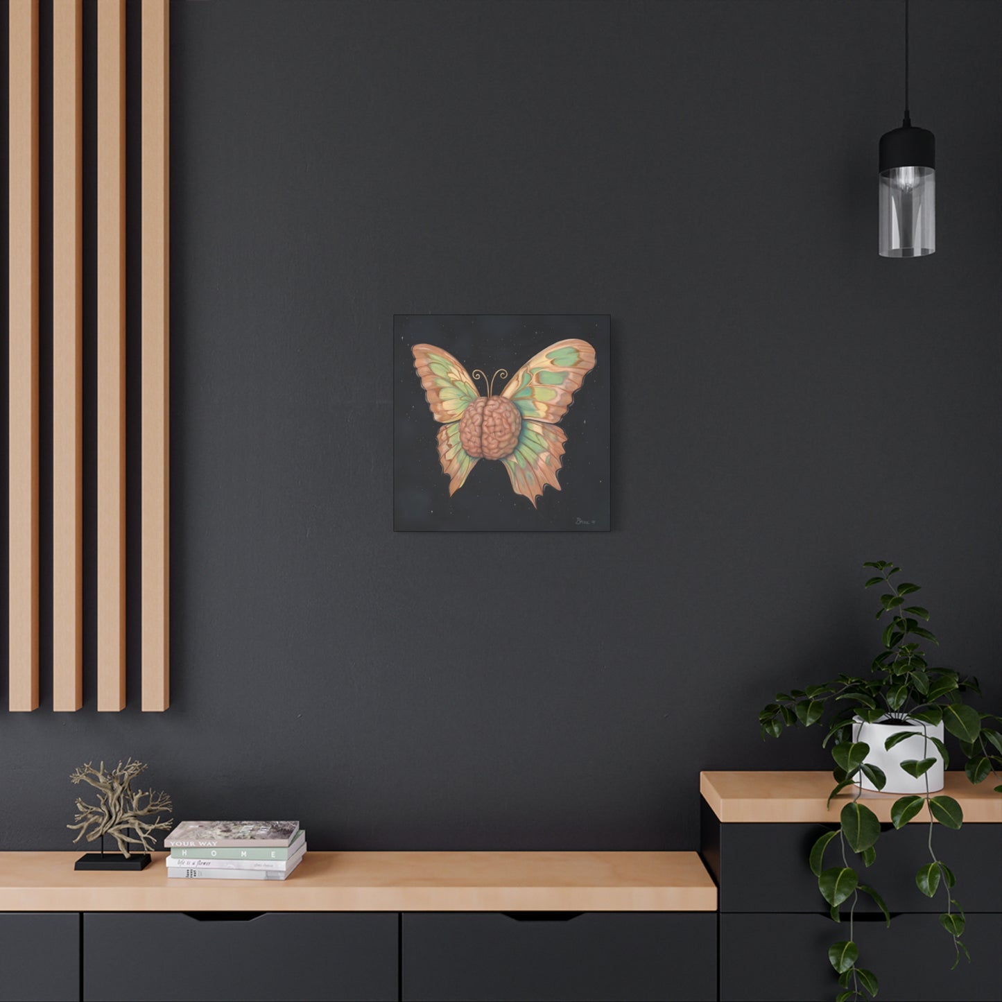 Butterfly Brain Matte Canvas Print