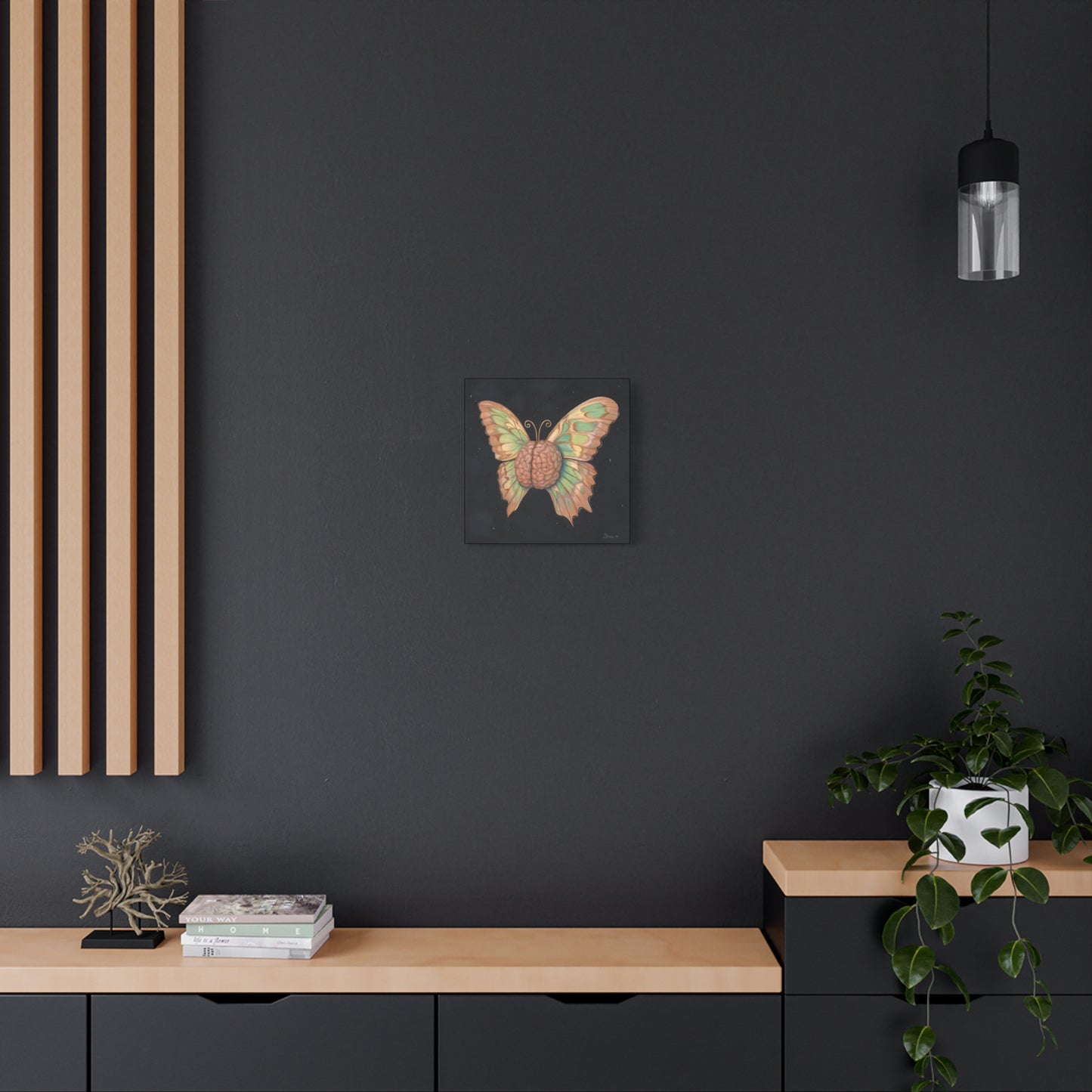 Butterfly Brain Matte Canvas Print