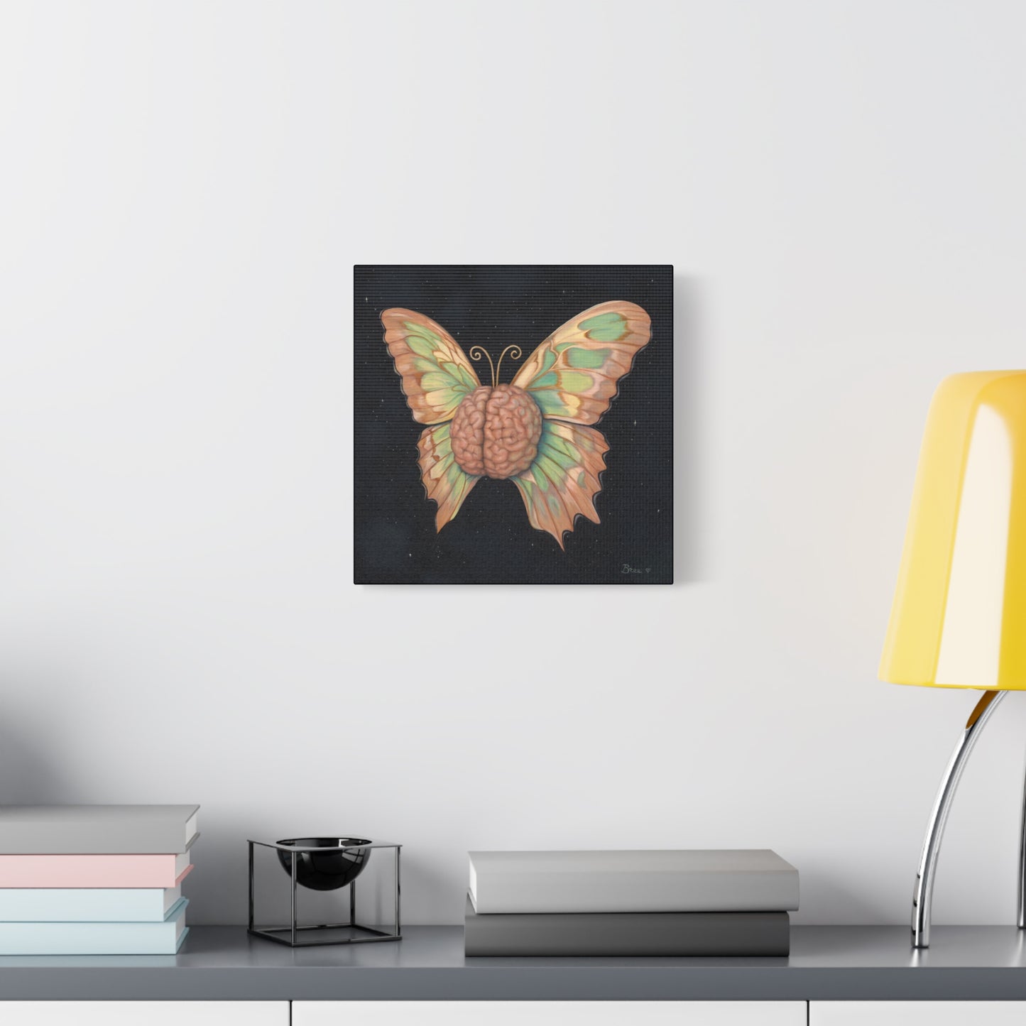 Butterfly Brain Matte Canvas Print