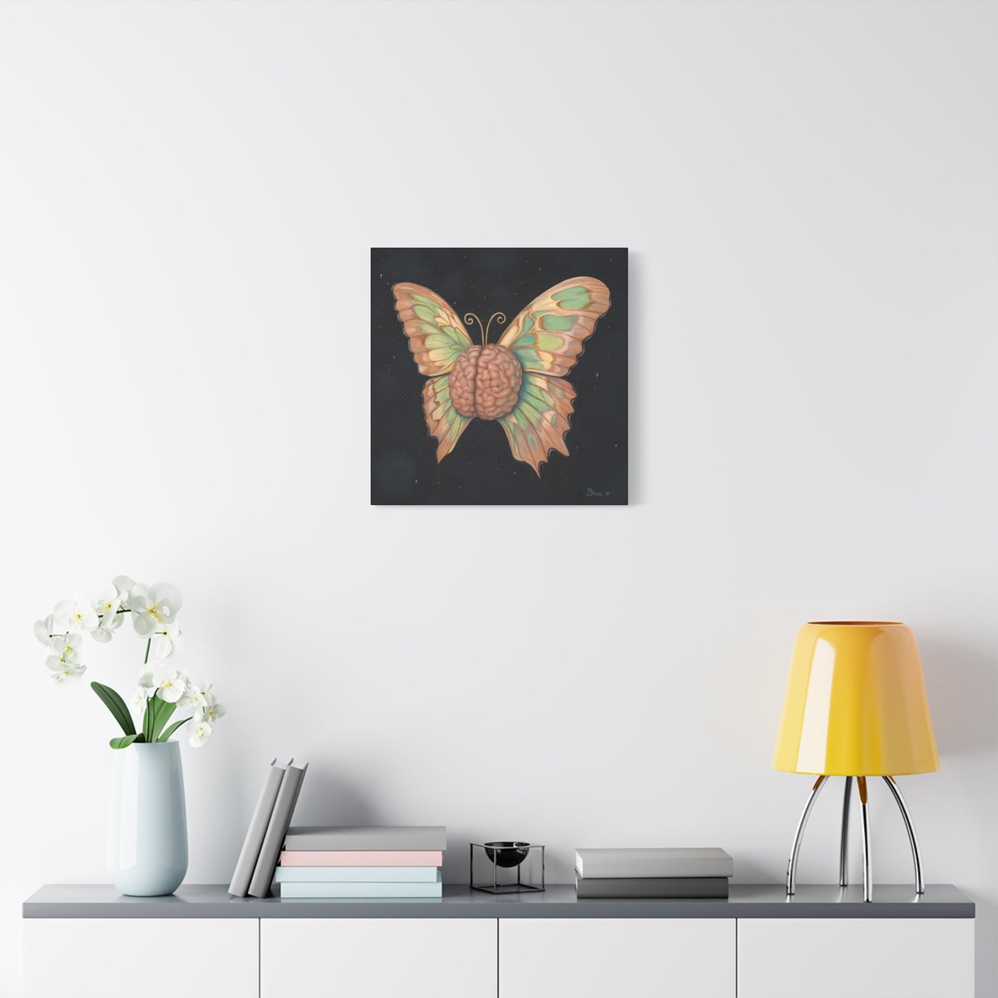 Butterfly Brain Matte Canvas Print