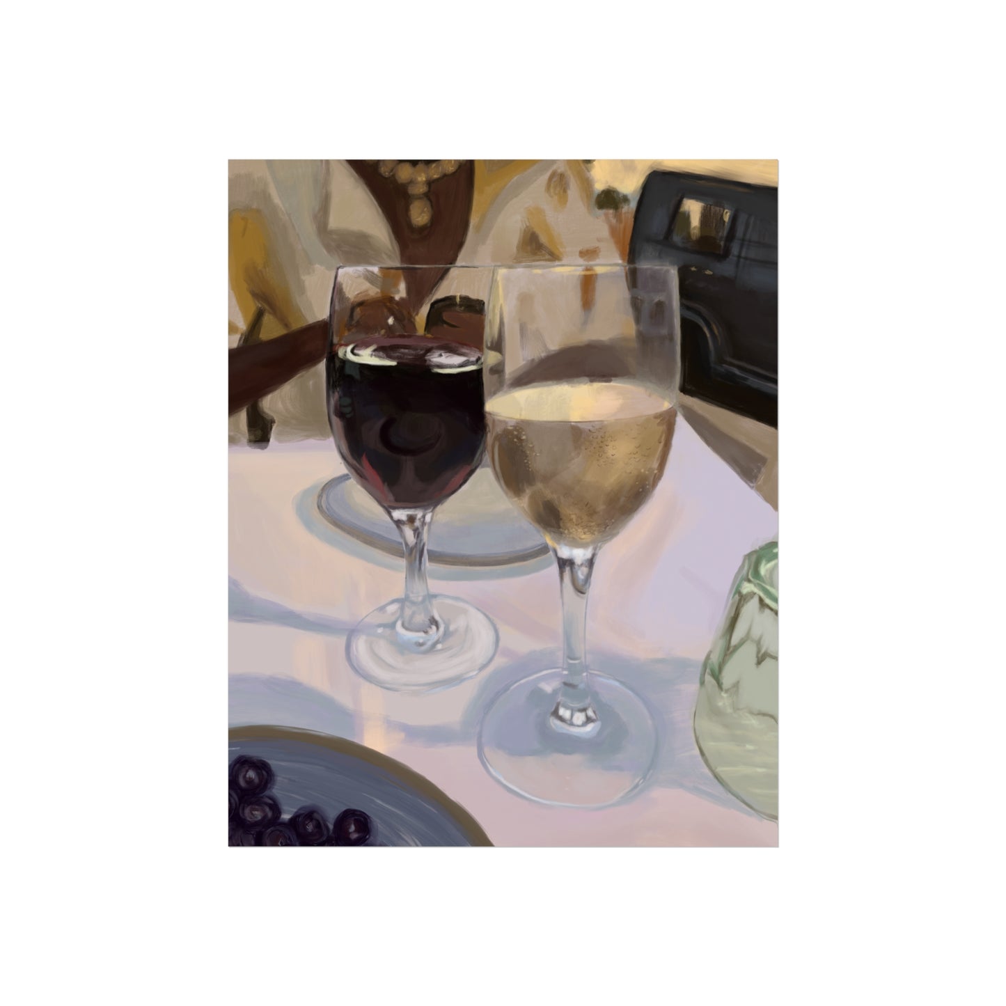 Dinner Date in Cannes, France Print