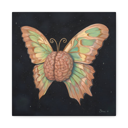 Butterfly Brain Matte Canvas Print