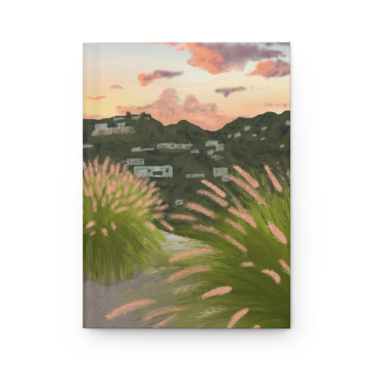 Sunset Hillside Hardcover Journal